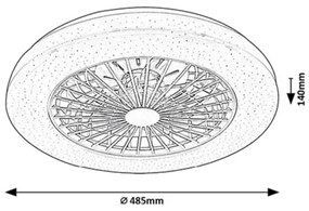 Rabalux 71333 - LED lampă reglabilă DALFON 48W/230V 3000-6500K cu ventilator și