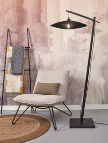 Lampa de podea eco din iuta Iguazu L 55cm negru