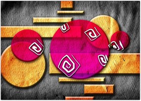 Tablou abstract cu simboluri istorice (70x50 cm)