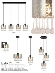 Aplica de perete design modern Hendry negru
