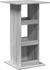 vidaXL Masă bar cu depozitare sonoma gri, 60x60x102 cm, lemn prelucrat