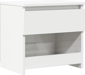 vidaXL Noptieră, alb extralucios, 40x30x39 cm, lemn prelucrat