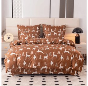 Lenjerie de pat din microfibra WHITE DEER maro Dimensiune lenjerie de pat: 70 x 90 cm | 140 x 220 cm