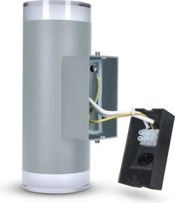 Brilagi - Aplica de perete LED RGBW pentru exterior MATERA 2xGU10/4,8W/230V gri IP54