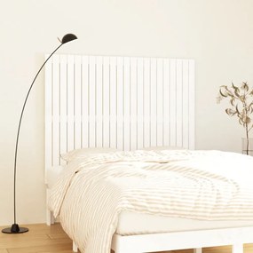 824969 vidaXL Tăblie de pat pentru perete, alb, 140x3x110 cm, lemn masiv pin