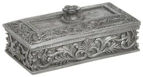 Cutie de bjuterii din rasina Antique Silver 19 cm