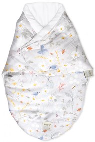 Sistem de infasare Bambus, Inchidere Velcro, Baby swaddle, Lunca Gri + Cadou Rucsacel