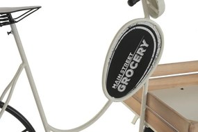 Stand decorativ din metal , cu 1 raft din lemn , "Retro Tricycle"