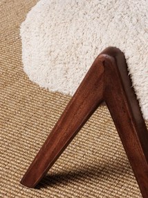 Set fotoliu si taburet, stofa boucle, Shaggy