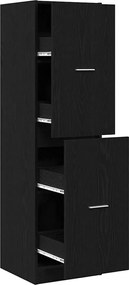 vidaXL Cabinet de Apotecă Stejar negru 40 x 41 x 144.5 cm