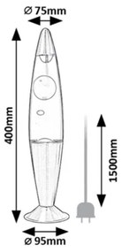 Lampă LED cu lavă Rabalux 76107 LOLLOPOP 3 LED/25W/230V