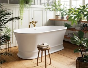Cada baie freestanding ovala, compozit, 170 x 84 cm, Cast Marble Alcamo 170 x 84 cm