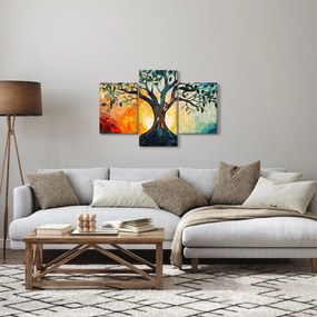 Tablou – Mozaic – soare și arbore I. (90x60 cm)