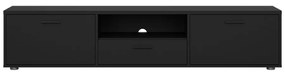 Comodă TV neagră 177x38 cm Media – Tvilum