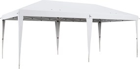 Outsunny Pavilion 6 x 3 m pop-up pliabil pentru grădină, geantă inclusă, oțel epoxidic, Oxford densitate mare, gri | Aosom Romania
