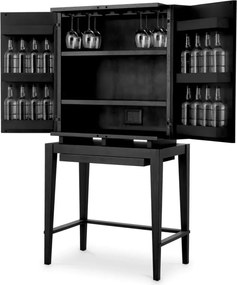 Bufet, Bar design LUX, Furnir de stejar gri carbune, Dimitrios