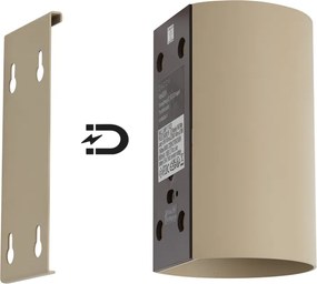 Lampă de perete modernă Taupe, cu LED, reglabilă în 3 trepte și reîncărcabilă - Sabbir