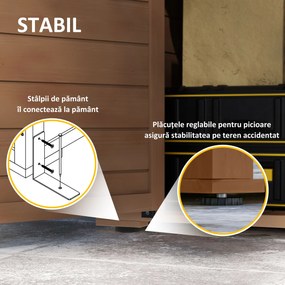 Outsunny Dulăpior de depozitare în aer liber , şopron mic | Aosom Romania