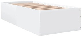 3280979 vidaXL Cadru de pat, alb, 75x190 cm, lemn prelucrat