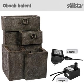 STILISTA Fântână de grădină Trepte de apă, 48 x 42 x 76 cm