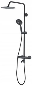 Baterie de dus cu termostat Lungo neagra