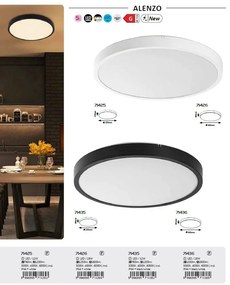 Plafoniera pentru baie, Protectie IP44 Alenzo D-25,5cm alba