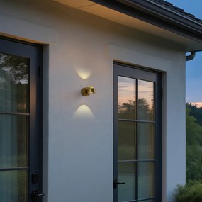 Lampă de perete de design alamă, inclusiv LED IP44 - Lens