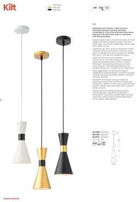 Lustră pe cablu Redo 01-2709 KILT 1xE27/42W/230V alb