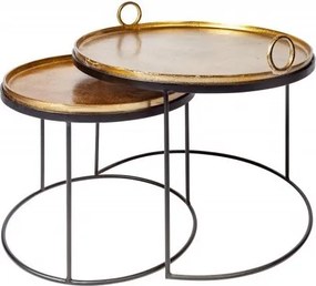 Set de 2 masute design industrial Elements Oriental