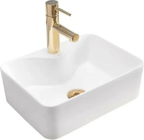 Lavoar mini alb pe blat Rea Kelly 41 cm