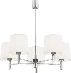 BRILAGI - Lustru pe tijă MONTE 5xE27/60W/230V crem/crom lucios