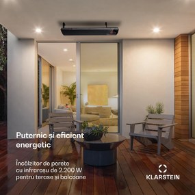 Blumfeldt COSMICBEAMULTRA, radiator de căldură infraroșu, 2200 w, ipx4, telecomandă, negru