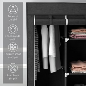 Homcom sifonier Pliabil Textil – Cu Rafturi &amp; Sertare, Ideal pentru Spatii Mici | Aosom Romania