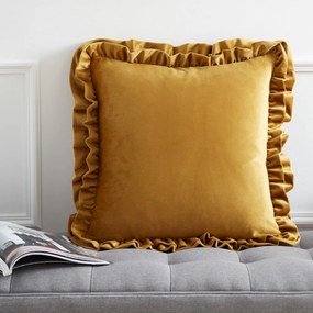 Pernă decorativă din catifea 43x43 cm Velvet Double Frill – Catherine Lansfield