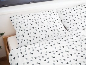 Lenjerie de pat din bumbac INIMIOARE