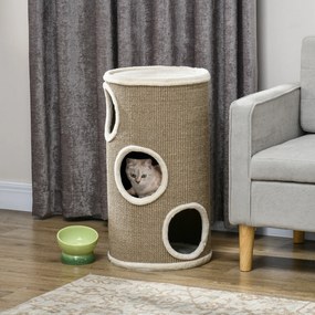 PawHut Ansamblu pentru pisici, Turn din Sisal pentru animale de companie cu planforme cu invelis moale | Aosom Romania