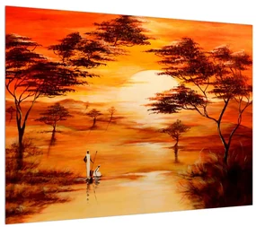 Tablou cu savana africană (70x50 cm), în 40 de alte dimensiuni noi