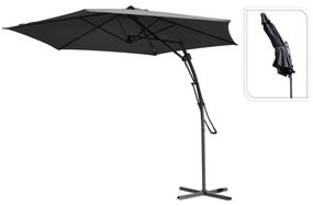 ProGarden Umbrela de soare suspendata, gri inchis, 300 cm