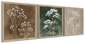 Tablouri 3 buc. 30x30 cm Floral Imprint – Styler