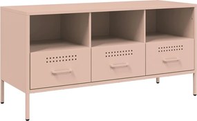 vidaXL Dulap TV, roz, 100,5x39x50,5 cm, oțel