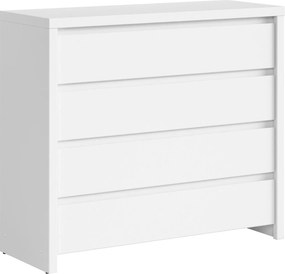 Comoda KASPIAN KOM4S, alb, PAL melaminat, 105x41x92 cm