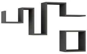 SET 2x etajeră de perete FOLLOW antracit