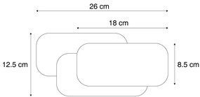 Lampă de perete modernă neagră cu LED inclus, cu 3 trepte de intensitate luminoasă - Dias