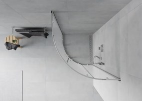 Mexen Rio cabină de duș semicirculară 70 x 70 cm, mat, crom - 863-070-070-01-30