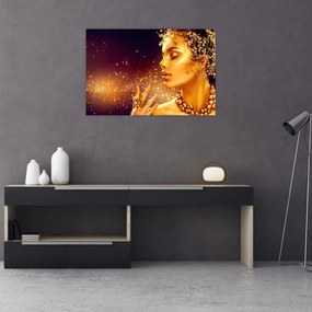 Tablou - Machiaj de aur (90x60 cm)