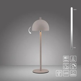 Schöner Wohnen 19244-39 - Lampă de masă LED BELLIS, dimabilă, 2,5W/5V, IP54, gri