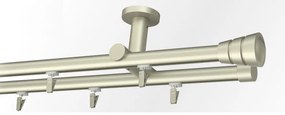 Galerie dubla PRINDERE TAVAN suport universal TEAVA PROFIL -CORSO /19 -CROM MAT (Alege marime: 200 cm)