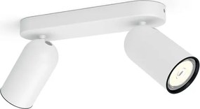 Philips - Spot LED RGBW dimabil PONGEE, 2x GU10 / 4,8 W / 230 V, alb + telecomandă