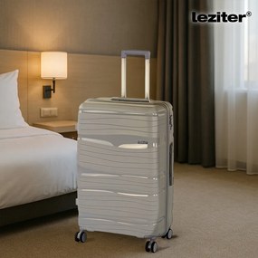 TraveLux Voyager IX gurulós bőrönd szett szürke