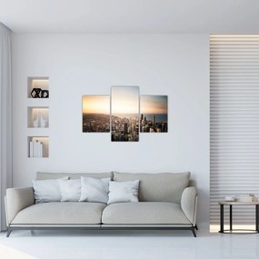 Tablou apusului de soare deasupa orașului (90x60 cm)